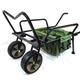 Bison Heavy Duty Two Wheel Fishing Barrow Trolley with Barrow Bag