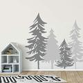 Stickerscape Woodland Tree Silhouette Wall Sticker (Mid Grey - Light Grey) | Woodland Wall Stickers | Perfect for Decorating a Woodland Themed Bedroom or Nursery | Easy to Apply, Cleanly Removable