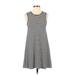 June & Hudson Casual Dress - A-Line High Neck Sleeveless: Black Print Dresses - Women's Size X-Small