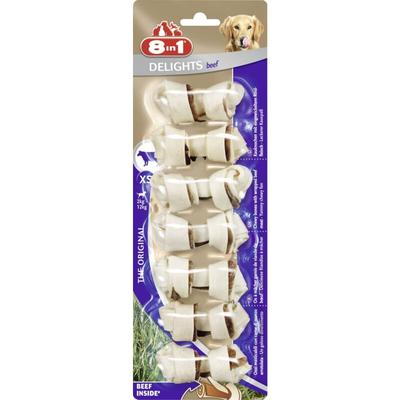 Kauknochen Delights Beef xs Leckerli Kausnack Hundefutter - 8in1 Image