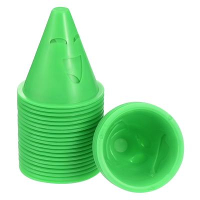 Agility Cones,25Pcs Sports Cones Training Marker with Expression Holes - Green