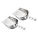 Ice Scoop Stainless Steel 9.5x3.5" Flour Cereal Food Utility Shove - Silver