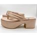 Free People Shoes | Free People Jeffrey Campbell Blush Pink Satin Finley Platform Flip-Flop Sandals | Color: Pink | Size: 7.5