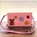 Coach Bags | Coach Anna Foldover Clutch Crossbody With Creature Patches Nwt | Color: Pink | Size: Small