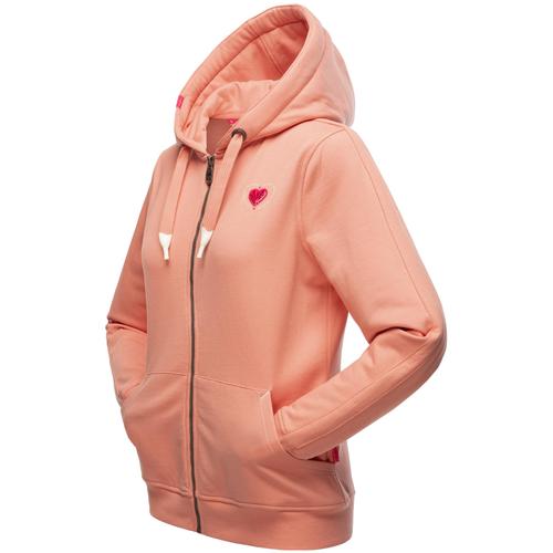 „Kapuzensweatshirt NAVAHOO „“Cremetörtchen““ Gr. M (38), orange (apricot) Damen Sweatshirts weicher Hoodie mit dicken Tunnelzugkordeln“