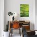 East Urban Home Abstract Flora w/ Lens Flare by Savanah Plank - Wrapped Canvas Graphic Art Print Canvas, in Green | 18 H x 12 W x 1.5 D in | Wayfair