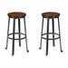 Signature Design by Ashley Challiman 2-Piece Bar Stool Wood/Metal in Black/Brown | 29 H x 19.5 W x 19.5 D in | Wayfair PKG000082