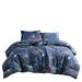 Zoomie Kids Curameng Navy Blue Microfiber Comforter Set Microfiber in Blue/Navy | Twin Comforter +1 Standard Sham+1 Throw Pillow | Wayfair