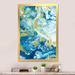 Mercer41 Classic Blue Gold Marble Canvas in Blue/Green/Yellow | 20 H x 12 W x 1 D in | Wayfair 5BC45178D76843CD9785E3481FA804FC