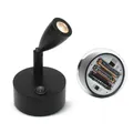 Spots LED portables noirs batterie sèche AAA lampe d'armoire à bijoux budgétaire de table et de