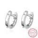 Boucles d'oreilles créoles en argent regardé 925 véritable pour femme bijoux fantaisie haute