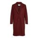 Vila Damen Vivalji Long Coat - Noos Wollmantel, Fired Brick, 40 EU