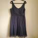 J. Crew Dresses | J Crew Heidi Dress Sz 14 Navy 100% Silk Chiffon A-Line V Neck | Color: Blue | Size: 14