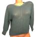 Athleta Sweaters | Athleta Sweater Womens Sage Green Open Weave Crew Neck Cotton Blend Size Xxs | Color: Green | Size: Xxs