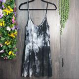 Anthropologie Dresses | 2/$40anthropologie Drew Acid Wash Printed Drop Waist Mini Dress Size Small | Color: Black/Gray | Size: S