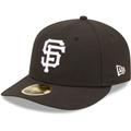 Men's New Era San Francisco Giants Black & White Low Profile 59FIFTY Fitted Hat