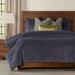 Smithsonian Pleated Velvet Blue Stone Duvet Cover & Insert Set Polyester/Polyfill/Velvet in Blue/Gray | Wayfair FLBL-XDUTW5_A