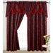 Venice Collections Luxury Ikat Room Darkening Rod Pocket Curtain Panels Polyester in Red | 84 H x 54 W in | Wayfair Ashley-Burgundy