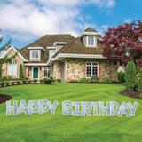 The Party Aisle™ Happy Birthday Garden Stakes Plastic in Gray | 18 H x 18 W x 4 D in | Wayfair C3CC9FB6AF384B90A2D91F2739D9EFAB