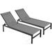 Gymax Set Of 2 Patio Chaise Lounge Outdoor Adjustable Lounge Chair W/