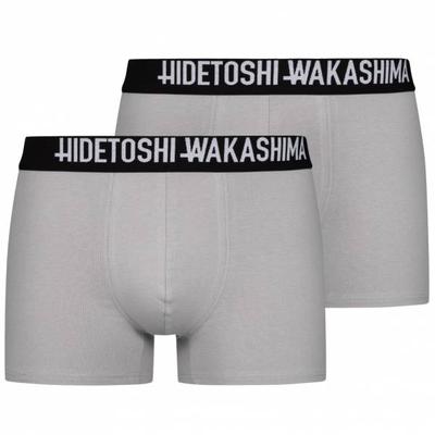 HIDETOSHI WAKASHIMA "Sapporo" Herren Boxershorts 2er-Pack hellgrau