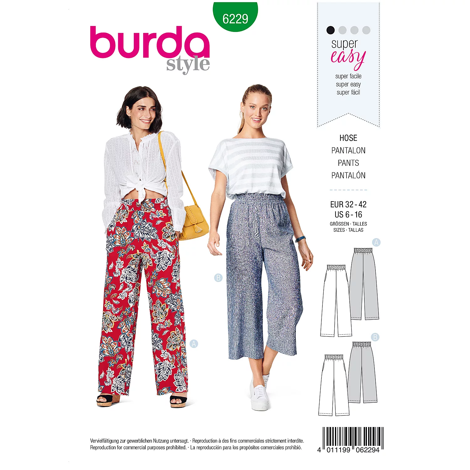 burda Patron 6229 "jupe-culotte