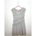 Anthropologie Dresses | Anthropologie Knitted & Knotted Gray Ruffle Tiered V-Neck Sweater Dress Small | Color: Gray | Size: S