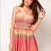 Free People Dresses | Free People] Indian Summer Pink Orange Lurex Metallic Ombre Dress Size Small | Color: Pink | Size: Xs