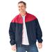 Men's Big & Tall Totes® ColorBlock Bomber Jacket by TOTES in Red Navy (Size 2XL)