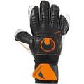 uhlsport Speed Contact Soft Flex Frame Goalkeeper Gloves Football Black/White/Fluo Orange Size 8.5