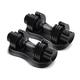 GYMAX Fitness Adjustable Dumbbells, 2.5kg-12.5kg Single Dumbbell with Tray, Body Workout Weight Lifting Training Equipment for Home Gym (Black)