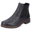 Chelseaboots RIEKER, Damen, Gr. 38, schwarz, Lederimitat, elegant, Schuhe, in klassischem Look, schmale Form