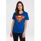 T-Shirt LOGOSHIRT "DC Comics – Superman" Gr. 5XL, blau Damen Shirts T-Shirts