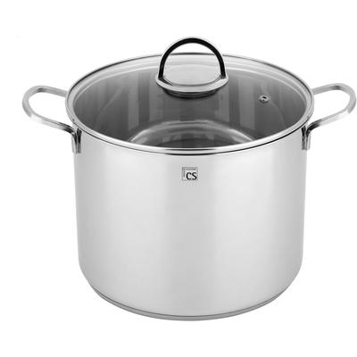 Gemüsetopf CS KOCH-SYSTEME "Trier", silber (edelstahlfarben), H:24cm Ø:24cm, Töpfe, Induktion