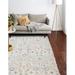 Brown 138 x 102 x 0.2 in Area Rug - Darya Home Fern Collection Bohemian Floral Area Rug Lt.Blue Polyester | 138 H x 102 W x 0.2 D in | Wayfair