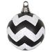 The Holiday Aisle® Chevron Shatterproof Christmas Ball Ornament Plastic in White/Black | 7.874 H x 7.874 D in | Wayfair