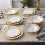 Noritake Blooming Splendor 12-Piece Dinnerware Set, Service For 4 Bone China/Ceramic in Pink/White/Yellow | Wayfair 4892-12H