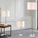 Everly Quinn Luxury Marble 61"H Floor -27"H Table Lamp Set of 3 w/Faux Fur Shade w/LED Bulb Metal/Marble in White | 61 H x 15 W x 15 D in | Wayfair