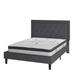 Lark Manor™ Aluino Tufted Platform Bed w/ 10in. Pocket Spring Mattress Upholstered/Metal/Polyester in Gray | 50.75 H x 66 W x 85.75 D in | Wayfair
