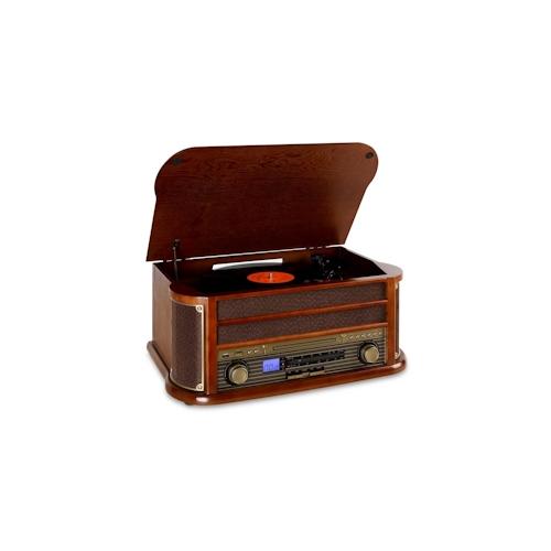 Belle Epoque 1908 Retro-Stereoanlage Bluetooth USB CD MP3 Kirschbaumholz