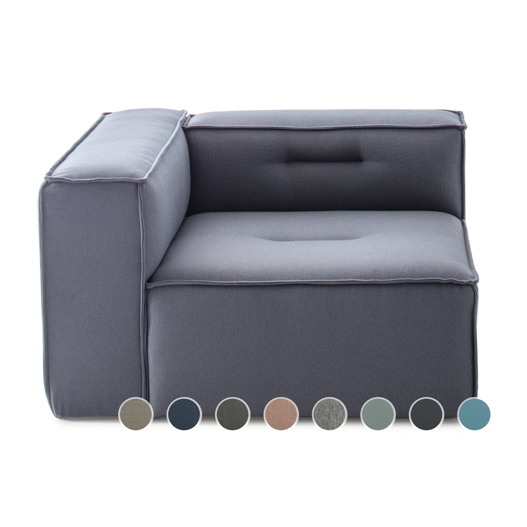 Sitting Bull »numberONE« Sofa Grundelement links Armlehne hoch PG1 MIAMI 036 seagreen