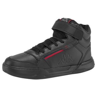 Sneaker KAPPA, Gr. 29, schwarz, Synthetik, unifarben mit Farbeinsatz, sportlich, Schuhe, mit kuschelig-wärmendem Innenfutter