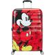 Hartschalen-Trolley AMERICAN TOURISTER "Disney Wavebreaker, 77 cm" Gr. B/H/T: 52 cm x 77 cm x 29 cm 96 l, rot (mickey comics red) Koffer Hartschalenkoffer