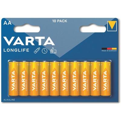 Batterie Alkaline, Mignon, aa, LR06, 1.5V, Longlife, 10 Stück - Varta Image
