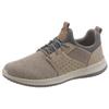 Slip-On Sneaker SKECHERS "Delson-Camben", Herren, Gr. 45, beige (taupe grau), Lederimitat, Textil, sportlich, Schuhe, Slipper, Freizeitschuh mit praktischem Gummizug