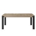 Table rectangulaire extensible effet bois chêne clair 180237cm