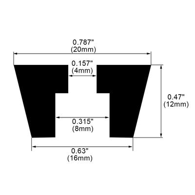 9pcs Rubber Feet Bumper Amplifier Cabinet Table Leg Floor Protector - D20x16xH12mm