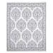 Shahbanu Rugs Ivory, Hand Knotted 100% Cotton, Agra with Mughal Flower Bouquet Design, Oriental Rug (8'0" x 9'9") - 8'0" x 9'9"