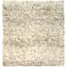 Shahbanu Rugs Beige, Shaggy Moroccan Exotic Texture, Undyed Natural Wool Hand Knotted, Square Oriental Rug (9'0" x 9'0")
