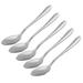 Caffee Shop Stainless Steel Flatware Tea Spoons Scoops Porridge Silver Tone 5pcs - Silver Tone